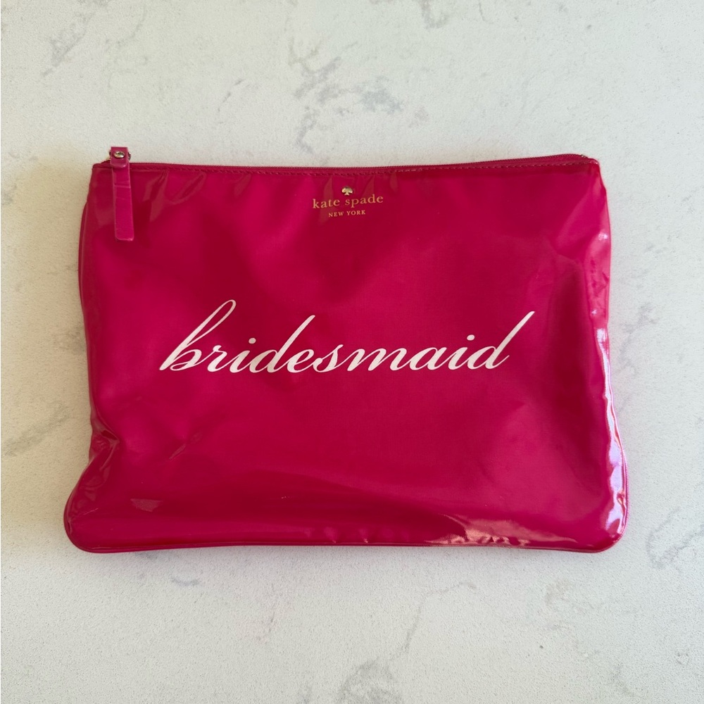 Kate Spade Pink Bridesmaid Cosmetic Bag